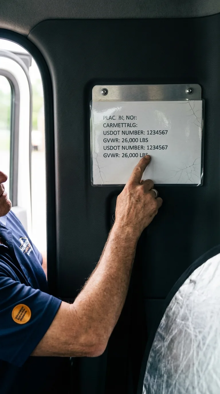 USDOT licensing placard verification in West Liberty